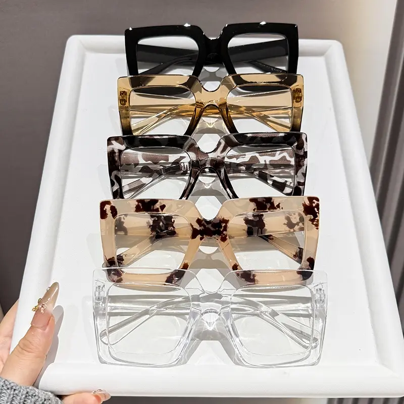 5 Piece Large Frame Reading Glasses for Men and Women, Ideal for Students and Seniors, Everyday Casual Wear, Comfortable PC Lens Design, Reading Eyeglasses
