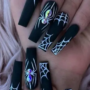 Halloween Spider Press-On Nails for Long-Lasting Wear