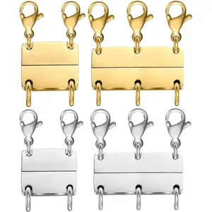 4pcs Jewelry Buckle, Layering Necklace Clasp, Separator For Stackable Necklaces, Jewelry Making Accessories, Great For Birthday Gifts, Valentine'S Day Gifts, Mother'S Day Gifts tiktokshopspringglowup