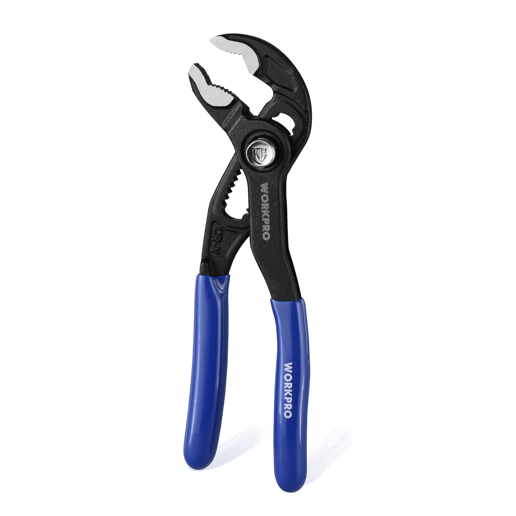 #summersale WORKPRO 5-Inch Water Pump Pliers, CR-V Plumbing Lock Plier, Quick Adjust Groove Joint Pliers, V-Jaw Quick Release Push Lock Pliers with Comfortable Grips