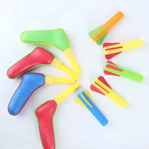 EVA Flying Pressed Soft Bullets Air Foam Guns Hand Pump Rocket Launcher Outdoor Soaring Propeller Garden Game Novel Children Toy