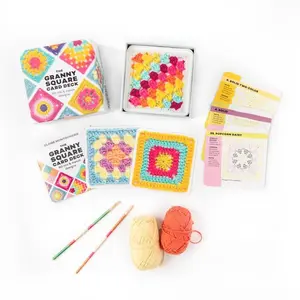 The Granny Square Card Deck - 50 Mix & Match Designs, Crochet Kit for Beginners,Crochet Granny Squares Book, Crochet Kit for Beginners，The Granny Square Card Deck, Crochet Set