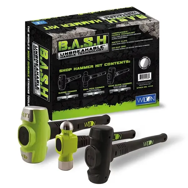 3-Piece Heavy-Duty Shop Hammer Kit with Sledge Hammer, Ball Pein Hammer, and Dead Blow Hammer
