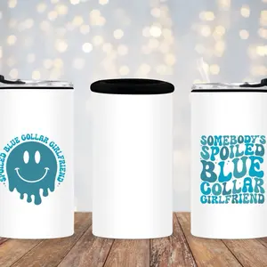 Somebody’s Spoiled Blue Collar Girlfriend 4 in 1 Can Cooler/Tumbler