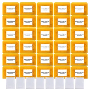 30Pcs Lemon Turmeric KojicAcid Soap, Turmeric &KojicAcidBrightening Soap, DarkSpot Remover, Kojic Acidsoap,SoapBody CareBody Wash Lemon FlawlessOrganic