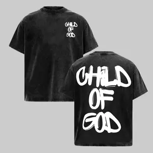 Child Of God Washed Tshirt , Graphic Tees, Back To School Outfits, Menswear for Daily Streetwear,Jesus, God is king, gothic y2k, clothing, Mens, Tops