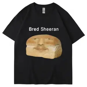 BredSheeran Funny Meme Shirt, Quirky Graphic Tee, Casual Unisex Cotton T-Shirt, Unique Gift for Music Lovers, Humor Design, Menswear Womenswear Top