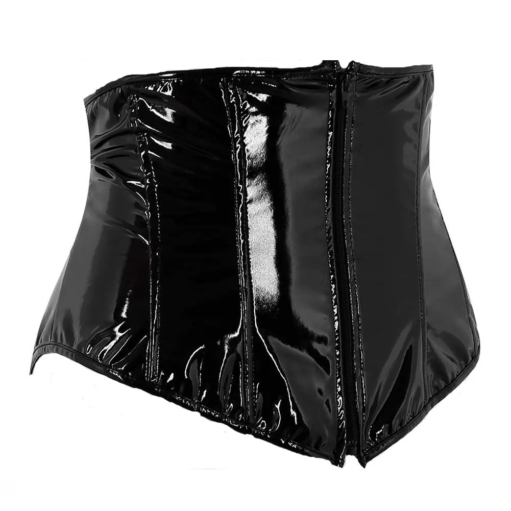 Women's Short Cut PU Leather Waist Clip Corset, Corset Belt with Multi-Size Options for a Sexy Look