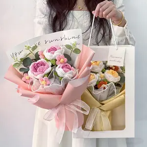 Handmade Crochet Lily Bouquet, Perfect for Mother's Day, Wedding, Home Decor, Allergy-Free Yarn, Non-Fading Decoration