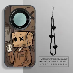 Honor X9A 5G Headset boy with bracelet combination outfit phone Case For Honor X9A 5G with PET Shock proof design perfect for popular