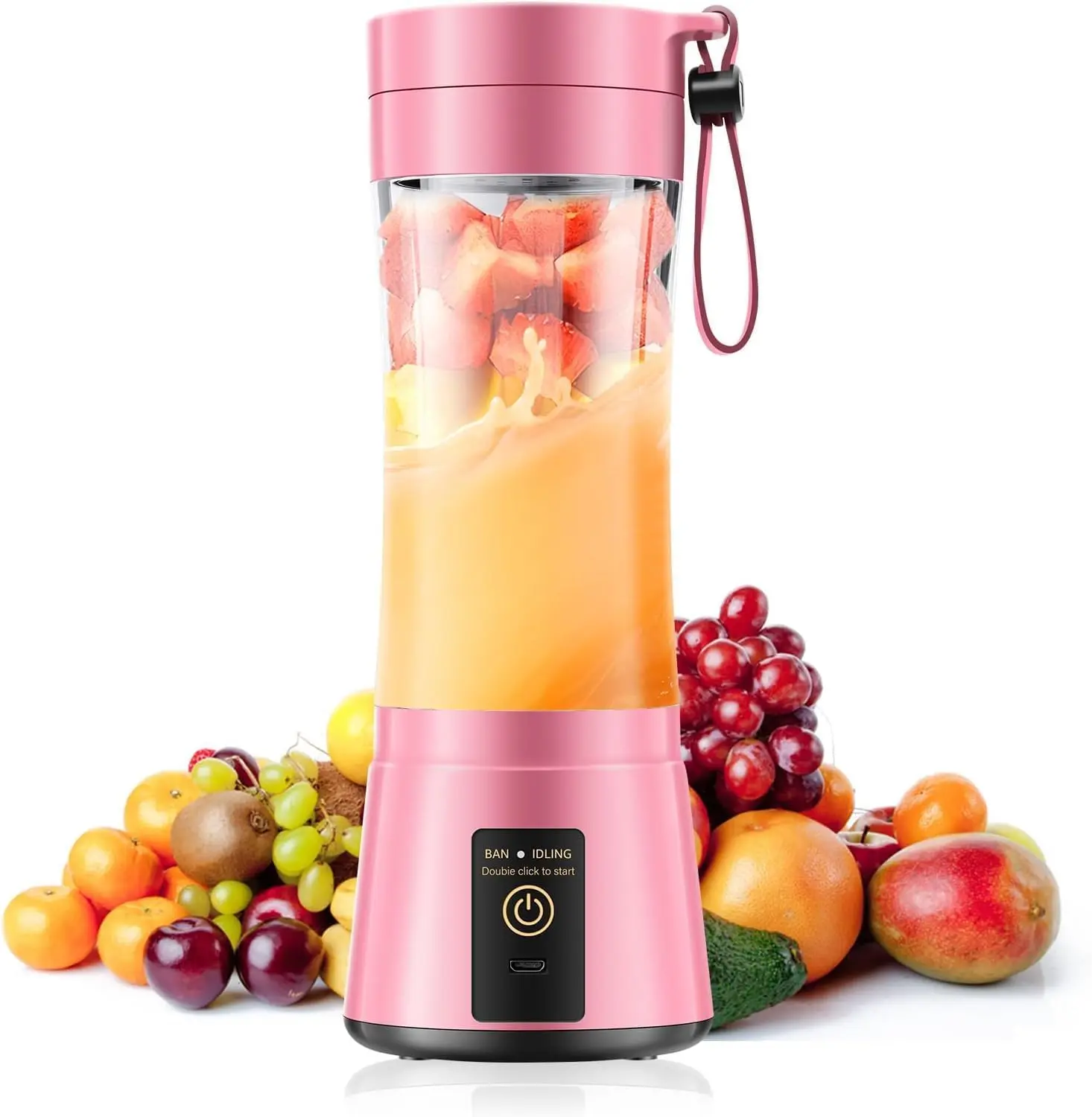 Cordless Personal Size Portable Blender - 380Ml Blender Smoothies and Shakes, BPA Free Traveling Juice Cup with Powerful Blending, Freshly Squeezed in Sports/Travel/Home