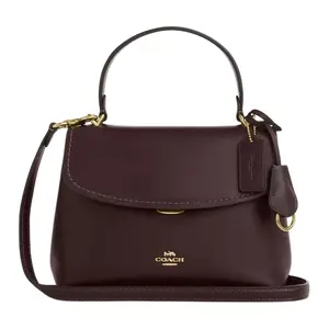COACH Emory 25 Medium Shoulder Bag with Metal Hardware in Smooth Leather for Women in Coffee Brown Classic Handbag Handheld Bag Purse