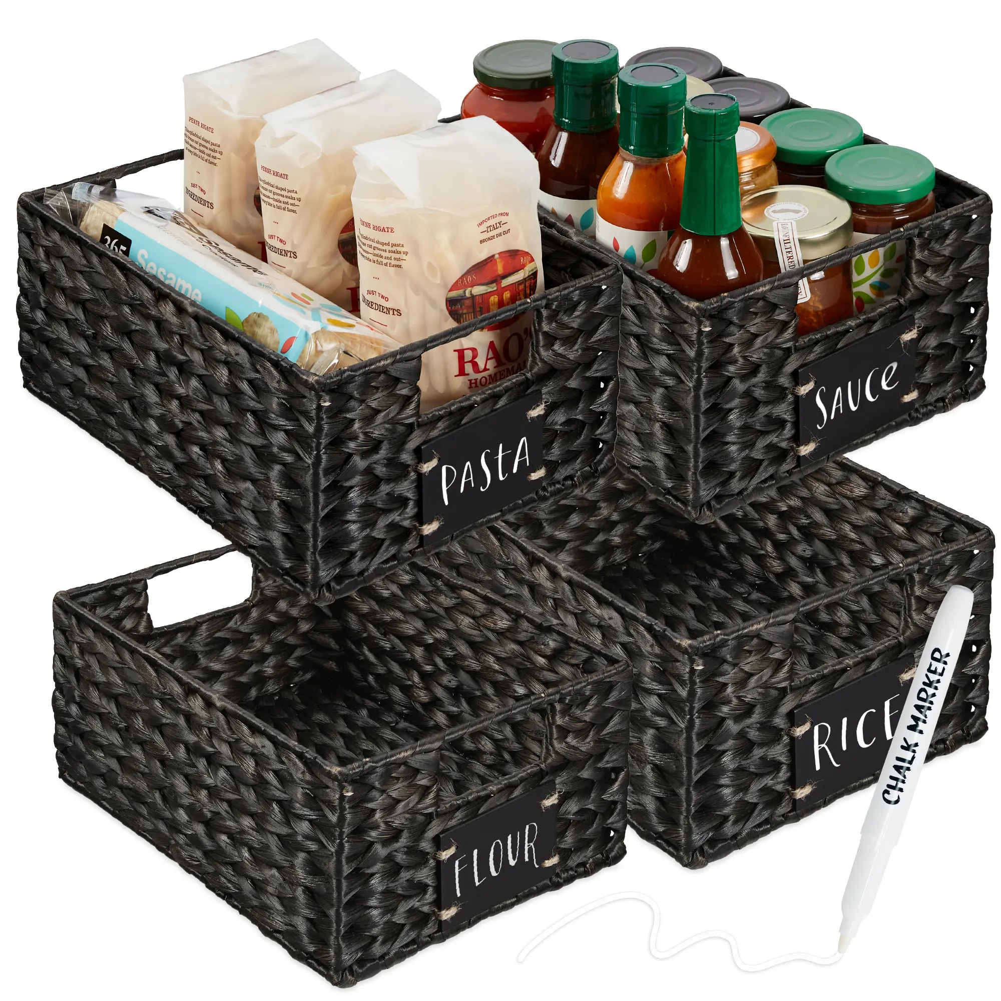 Best Choice Products Set of Woven Water Hyacinth Baskets Best Choice Products Set of Woven Water Hyacinth Baskets