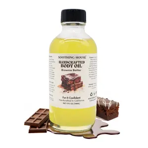 Handcrafted Brownie Batter Body Oil - 4 oz- Dropper Included Suitable for Skin Types, Versatile Use