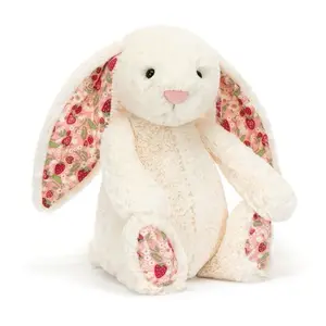Blossom Cream Bunny "Berry" – Soft Beige Stuffed Animal Gift