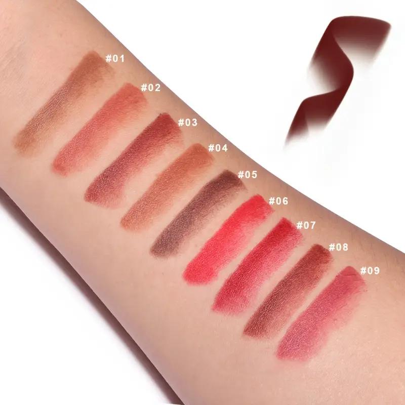 9 Color Velvety Matte Lipstick Set Long Lasting Makeup Non Drying Lip Glossy Waterproof Smudgeproof Easy To Apply Suitable For Beginners Cosmetic Gift