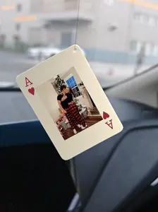 Custom Car Air Freshener – Playing Card Style | Personalized Hanging Air Freshener with Photo | Unique Gift Idea for Him Her | Poker Aesthetic Car Accessory | Funny Gag Gift | TikTok Trending Car Decor