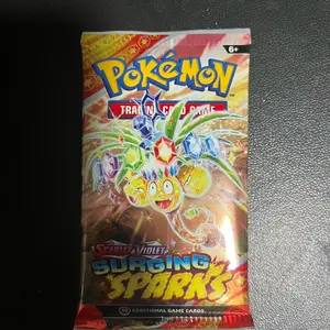 Pokemon Surging Sparks Single PK - 10 Additional Game Cards - Scarlet & Violet Edition - Collectible Trading Card Game
