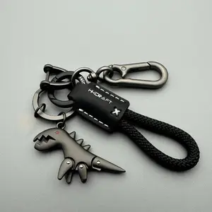 Motorcycle Decoration Accessories and Car Keychain – Single Leather Woven Rope Metal Keychain for Men and Women, Durable Handbag Pendant, Stylish Car Key Holder, Backpack Charm, Fashion Key Ring, Practical Gift for Friends & Riders, Lightweight Keychain