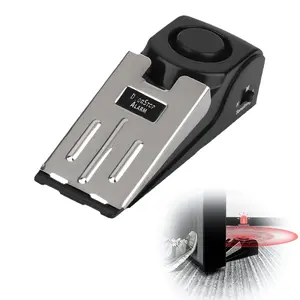 Door Stop Alarm with 120DB Siren Door Stop for Home & Travel, Door Stoppers for Bottom of Door on Floor, Premium Rubber Door Stopper Wedge, Floor Sturdy Stackable Door Stops for Carpet Heavy Duty Door, Door Gaps