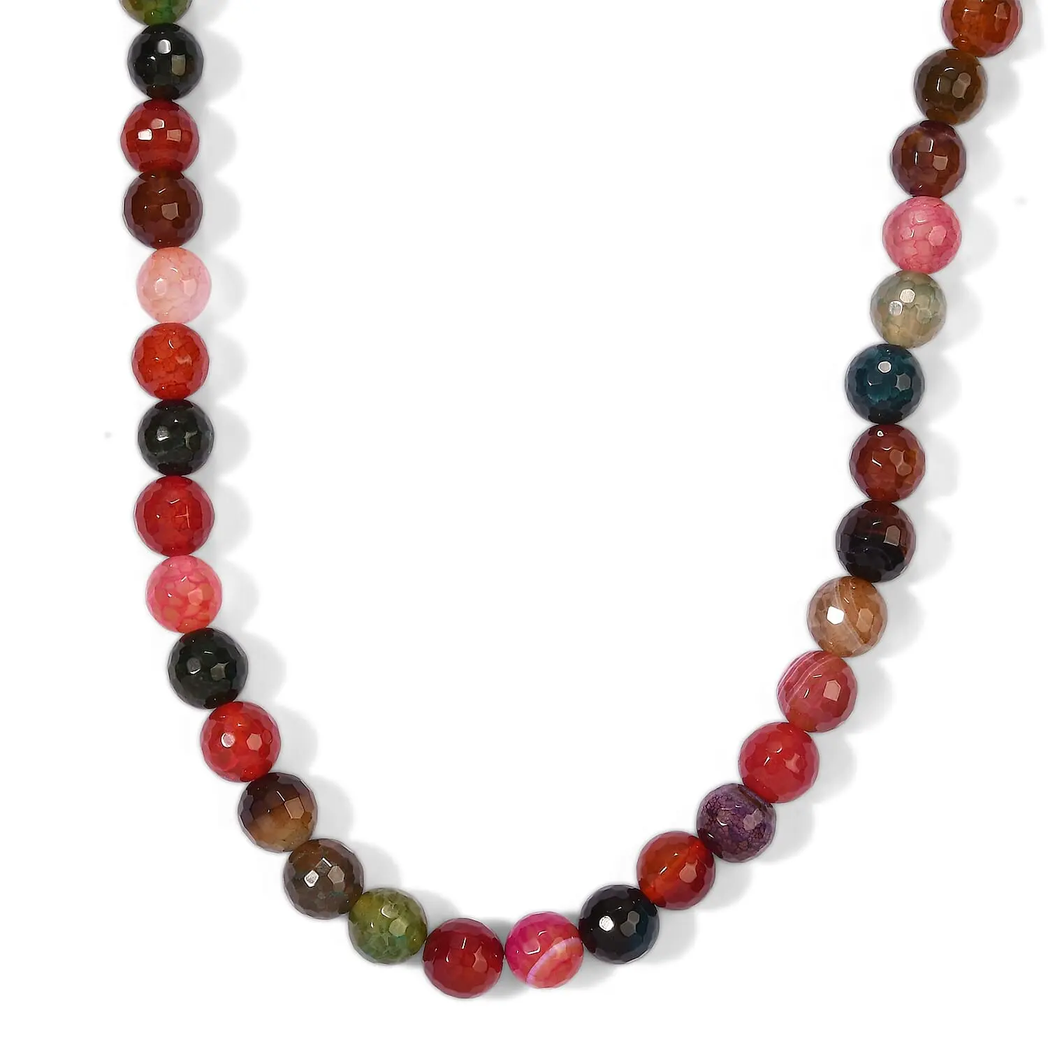 Multi Color Agate 425.00 ctw Stone Necklace 36 Inches