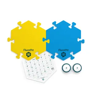 Basic Tester Kit for Dogs & Cats - FluentPet Teach Pets to Talk - Recordable Sound Buttons with HexTiles