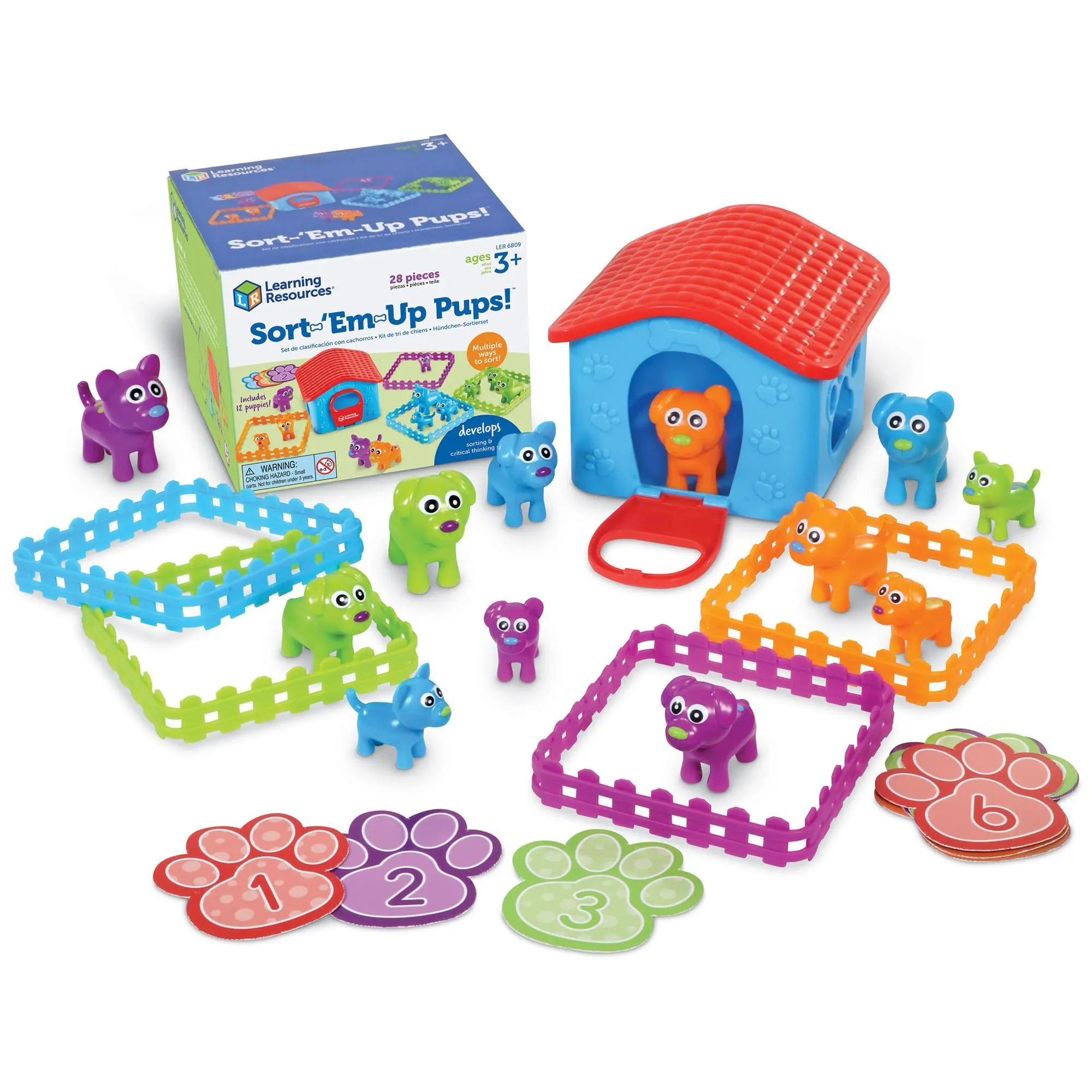 Learning Resources Sort 'Em Up Pups Activity Se t