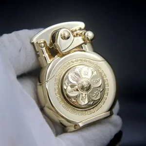 Vintage Cool Lighter, Old Fashioned Liquid Lighter, Creative Lucky Rocker Switch, Lucky Wheel Rotating Disk Decompression, Can Be Added Fuel, Gift Box Packaging, Suitable For Smokers, Collection, Holiday Gifts, Daily Home Ignition, (Excluding Fuel)