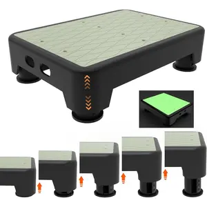 5-level adjustable step stool, luminous bedside step, 700 lb capacity safety platform, indoor/outdoor footstool for seniors and kids, wide step stools for elderly assistance at night