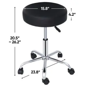 JupiterForce Hydraulic Shop Stool With Adjustable Height Kitchen Countertop Garage Spa Salon