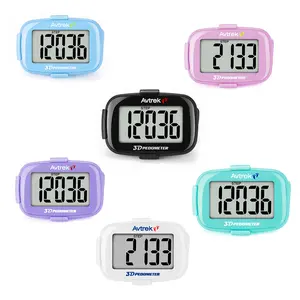 Avtrek 3D Pedometer Clip On-Step Counter for Walking-No App No Phone-LED Backlight-Accurate Step Tracker Clip-Outdoor Activities Fitness -for Women,Men,Senior