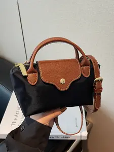 New Casual Patchwork Oxford Fabric Large Capacity Tote Bag, Stylish French Style Dumpling Bag, Soft Textured Phone Pouch, Trendy Women's Handbag, Elegant Commuter Bag