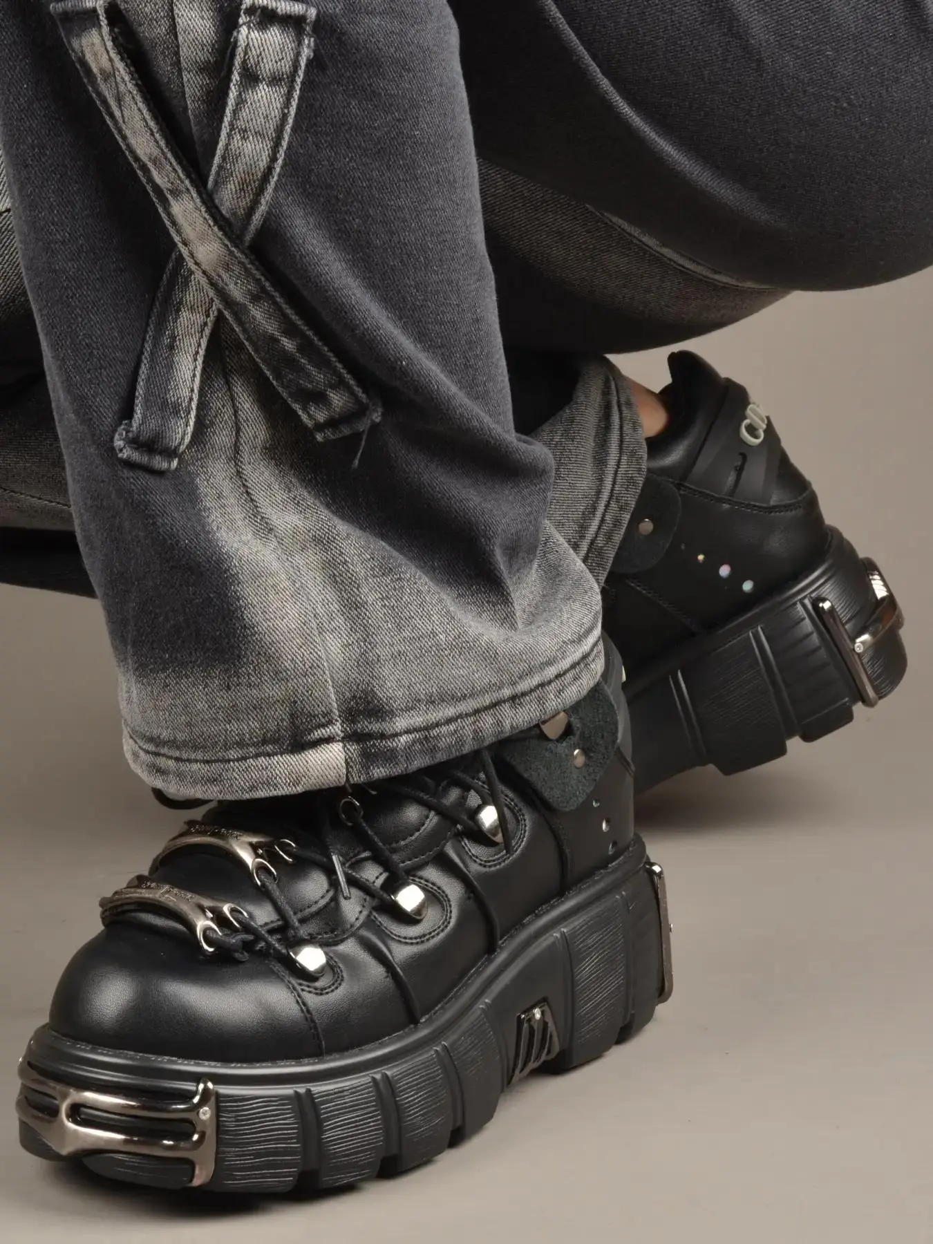Shoes for Women, Punk Fashion Lace Up Platform Thick Soled Sneakers, Casual Comfortable Athletic Trainer Walking Shoes for Daily Wear, Perfect for Students and Outdoor, Casual Trendy Trainers, Footwear