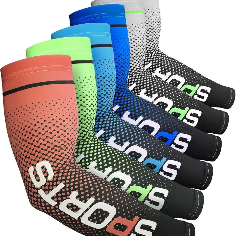 5 Pairs UV Protection Arm Sleeves Ice Silk Cooling for Men Women Daily Driving Commuting Outdoor Work Breathable SummerVibes