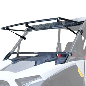 StarknightMT 2024+ RZR XP 1000 Flip Windshield Scratch-resisatant Waterproof Compatible with Polaris RZR XP 1000/ XP 4 1000 2026 2025 2024 Used with Most Roof Accessories Heavy Duty Clear Window