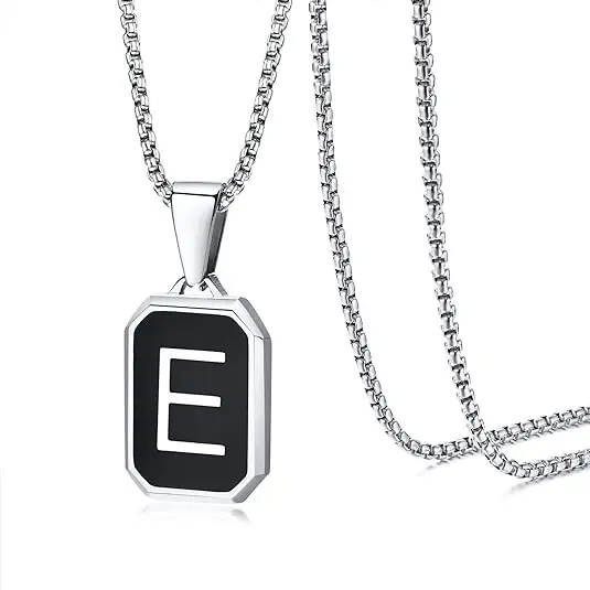 Drip Oil Letter E Necklace