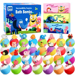 Bath Bombs for Kids with Surprise Inside, 30 Pack Kids Bath Bombs Gift Set, Bubble Bath Fizzies for Children