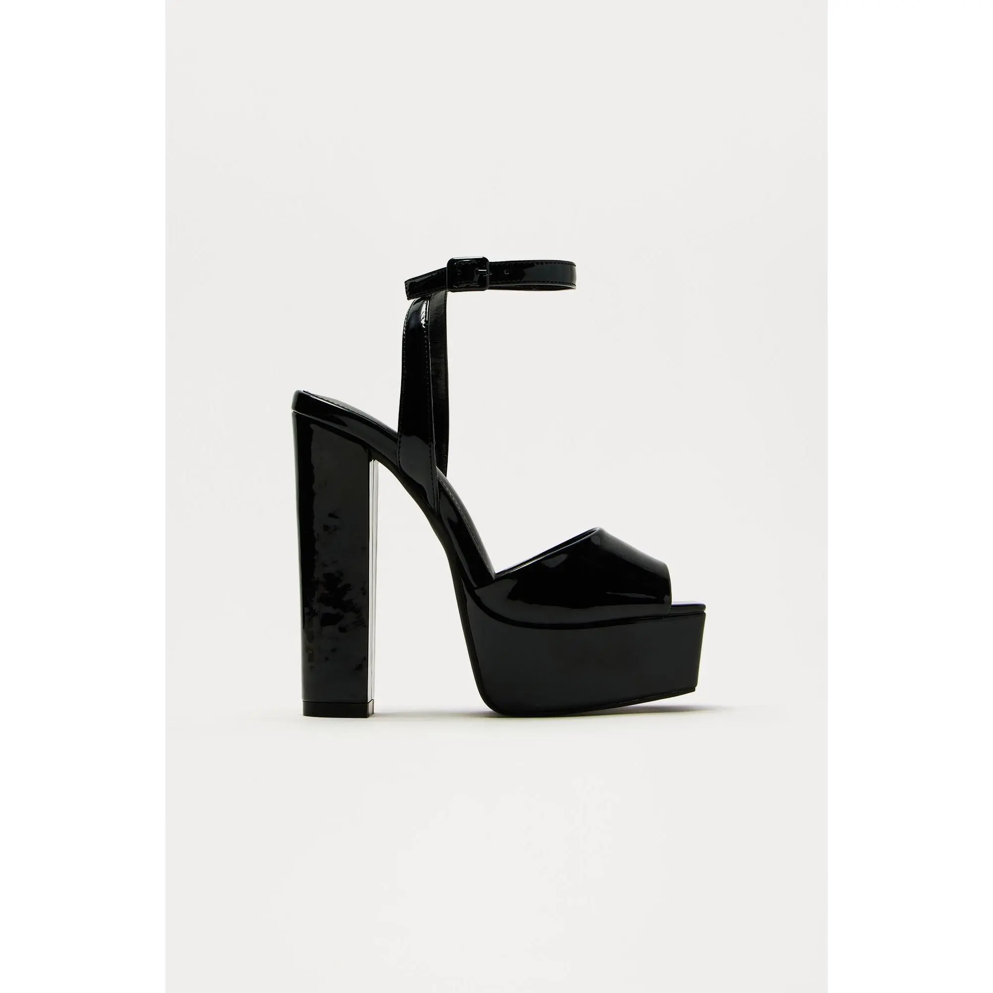 Catalina Platform Block Heels - Black