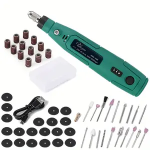 Mini Cordless Rotary Tool Set 3.7V USB Rechargeable, 3 Speed 44pcs Rotary Tool Kit for Sanding, Polishing, Drilling, Etching, Engraving And DIY Creations