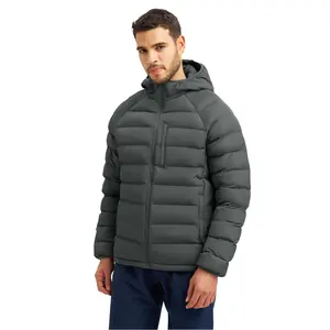 GOPUNE Men's Puffer Jacket Lightweight Hooded Winter Warm Insulated Water-Resistant Coat for Ski Casual Travel