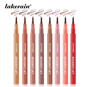 Lakerain Long lasting Matte Lip Liner Pen, Lip Stain Liner, Waterproof & Smudge-Proof Lip Glaze Lip Tint, Precision Lip Line Drawing, Natural Gradient Lips, Long-Lasting Non-Transfer, Lightweight & Comfortable, 8 Shades for All Skin Tone