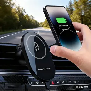 Car Magnetic Wireless Charging, Magnetic Charging Design, Positioning Mobile Phone Holder In The Car, Mobile Phone Charger Car Phone Holder Wireless Charger Car Air Vent Magnetic Bracket, Stable For IPhone 12-15 Pro/Plus, Smartphone Charger