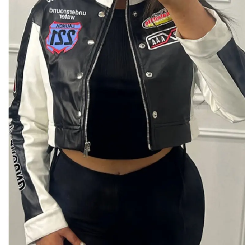 Spandex biker jacket Womenswear Longsleeves Comfort
