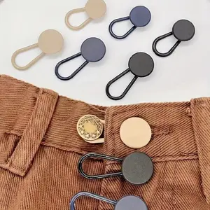 Universal Fit Durable Waistband Extender, 6 Counts No-sew Detachable Denim Button Extender, Adjustable Elastic Waistband Buttons for Jeans