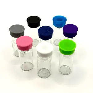No Frills Glass Vial Caps TPU Caps for 3mL 5mL 10mL 30mL Peptides, TRT, and vial Protection