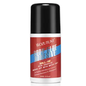 Waterproof Body Glue Roller Ball, Non-Toxic Adhesive for Skin & Clothing, Sweat-Resistant, Ideal for Dancers, Wigs, Cosplay, Costume Makeup, Adhesive Strips, Waterproof Formula