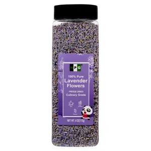NPG Dried Lavender Flowers 4oz, Culinary Grade for Herbs Tea Drinks, Food, Bakery, 100% Pure Natural Herbal, Loose leaf flower bud
