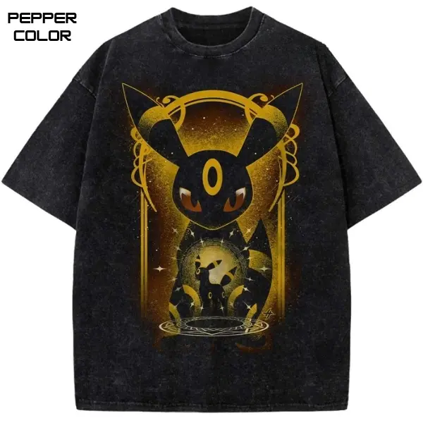 UUmbreon Shirt Graphic T-Shirt, PKM Shirt, Anime Vintage T-Shirt, Manga Shirt, Crew Neck Casual Cotton Shirt, Streetwear for Men, for Women, Gift for fans Menswear Top