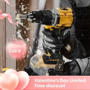 20V Cordless Brushless 1/2 Inch Hammer Drill, 2 Speed Settings, Compact, Practical for Home, Construction Site, Construction Industry