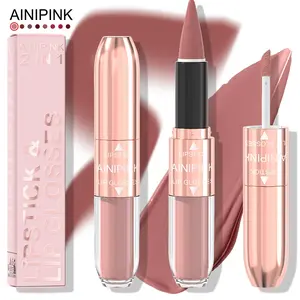 Ainipink 1pc Cone Lipstick Balm, Long-Lasting Matte Finish, Velvet Texture, Non-Drying, Easy Application, Single Item, Lipgloss